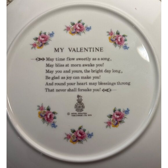 VTG 1979 Royal Doulton My Valentine Collectible Bone China Plate Made in England - Picture 8 of 8